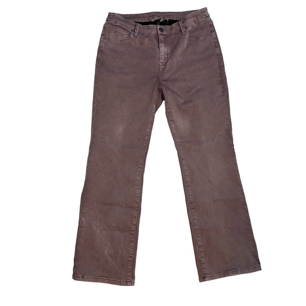 Soft Surroundings Dusty Plum Stretch Jeans Straight Leg Size 12P Petite